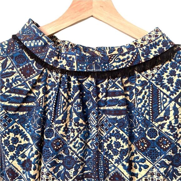 Floral Print 3/4 Sleeve Round Neck Midi A-Line Dress - Picture 7 of 12